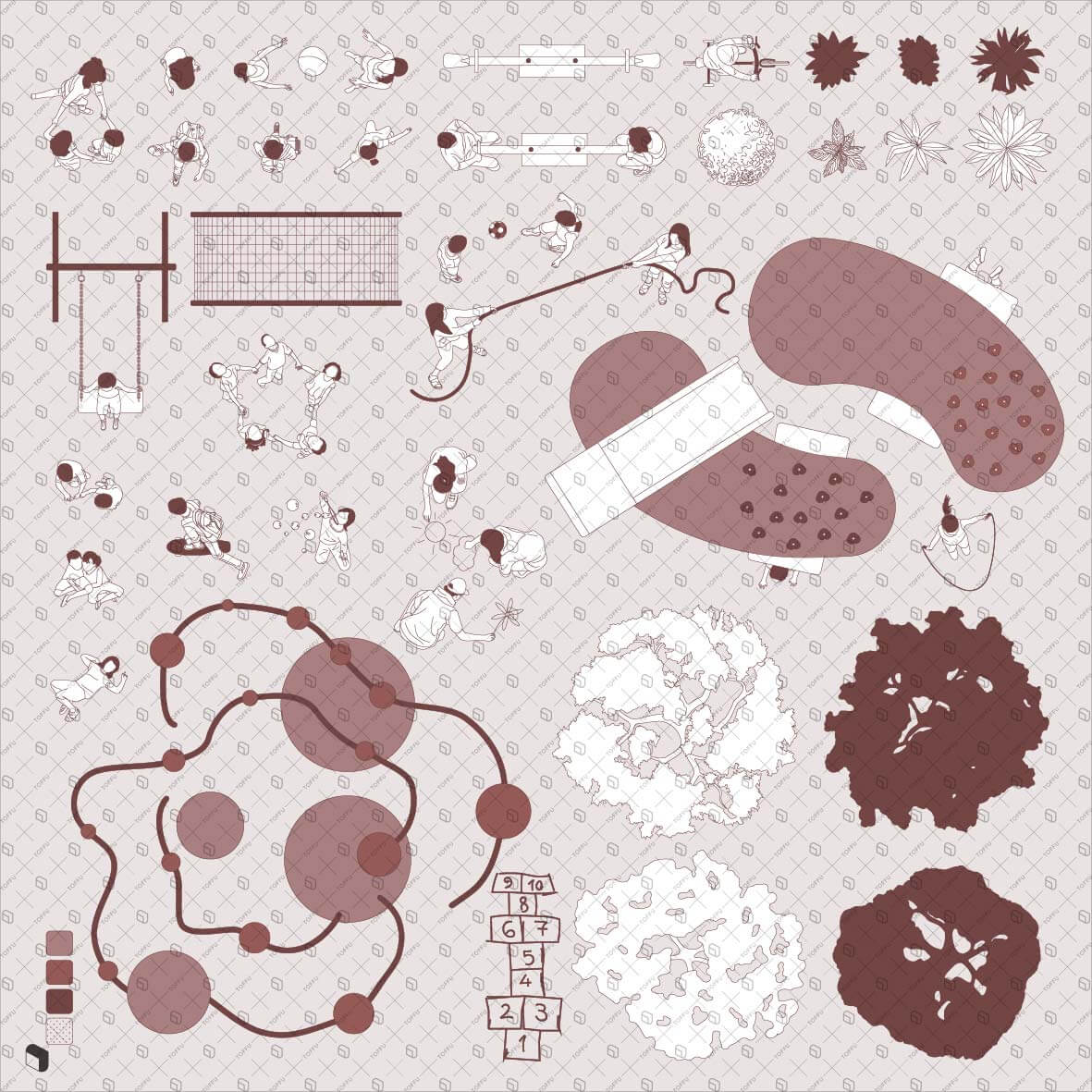 Cad Playground Plan Creator Bundle Digital Artwork drawings | Toffu Co