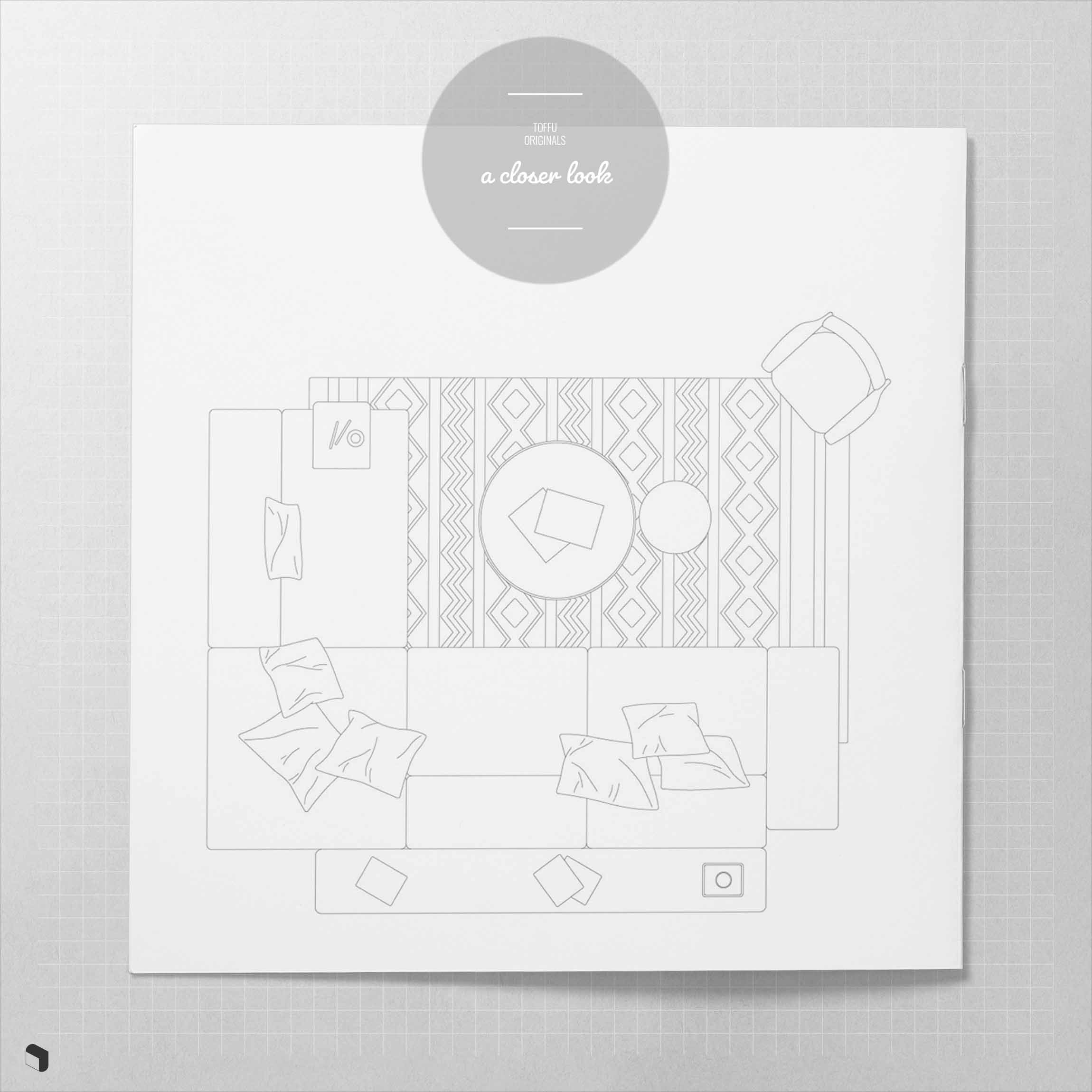 Cad Living Room Setups Top View 2 PNG - Toffu Co