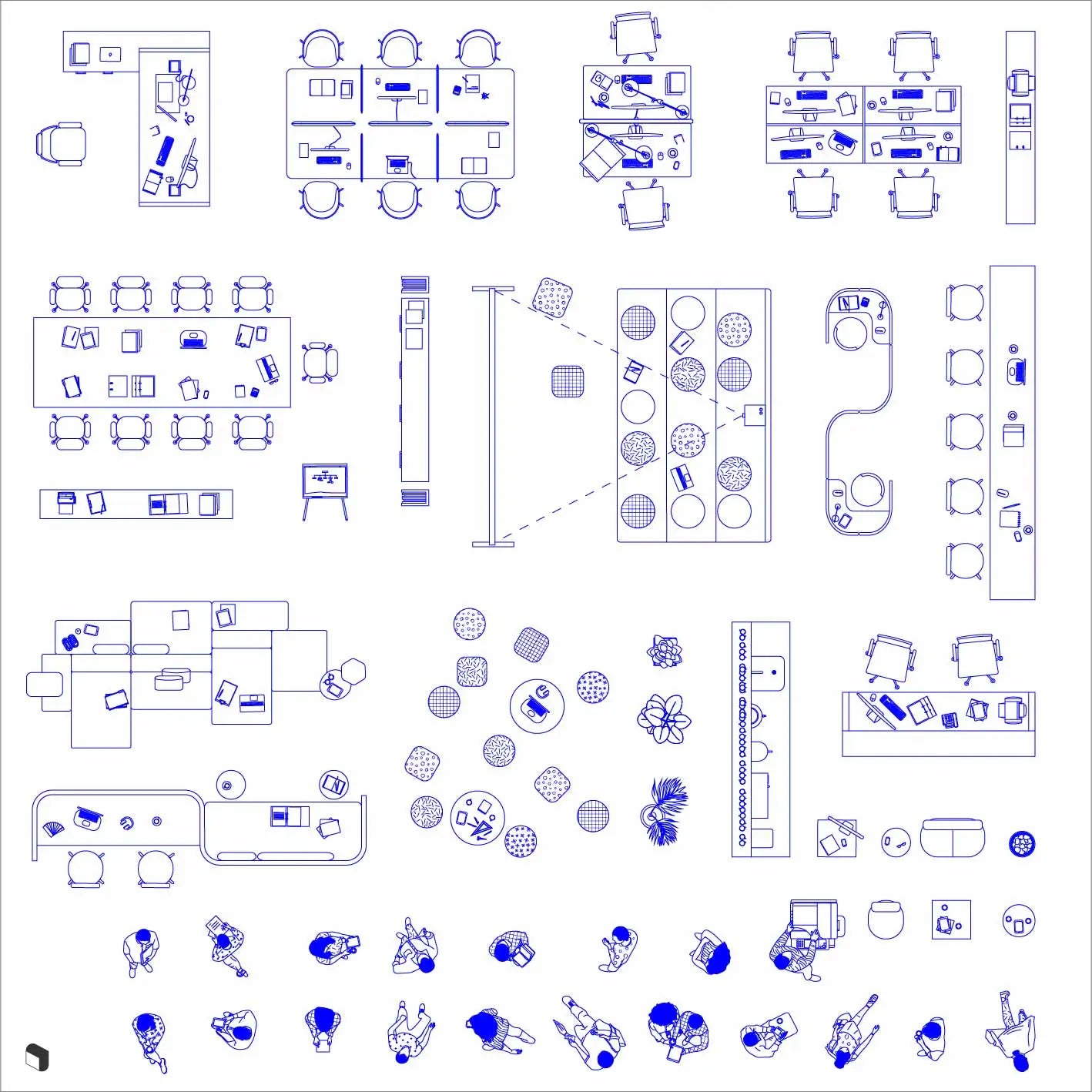 Cad Office Top View 2 PNG - Toffu Co