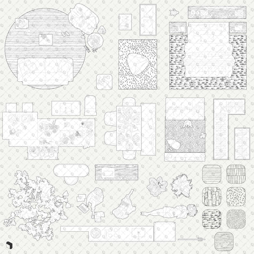 Flat Vector Detailed House Plan – Toffu Co