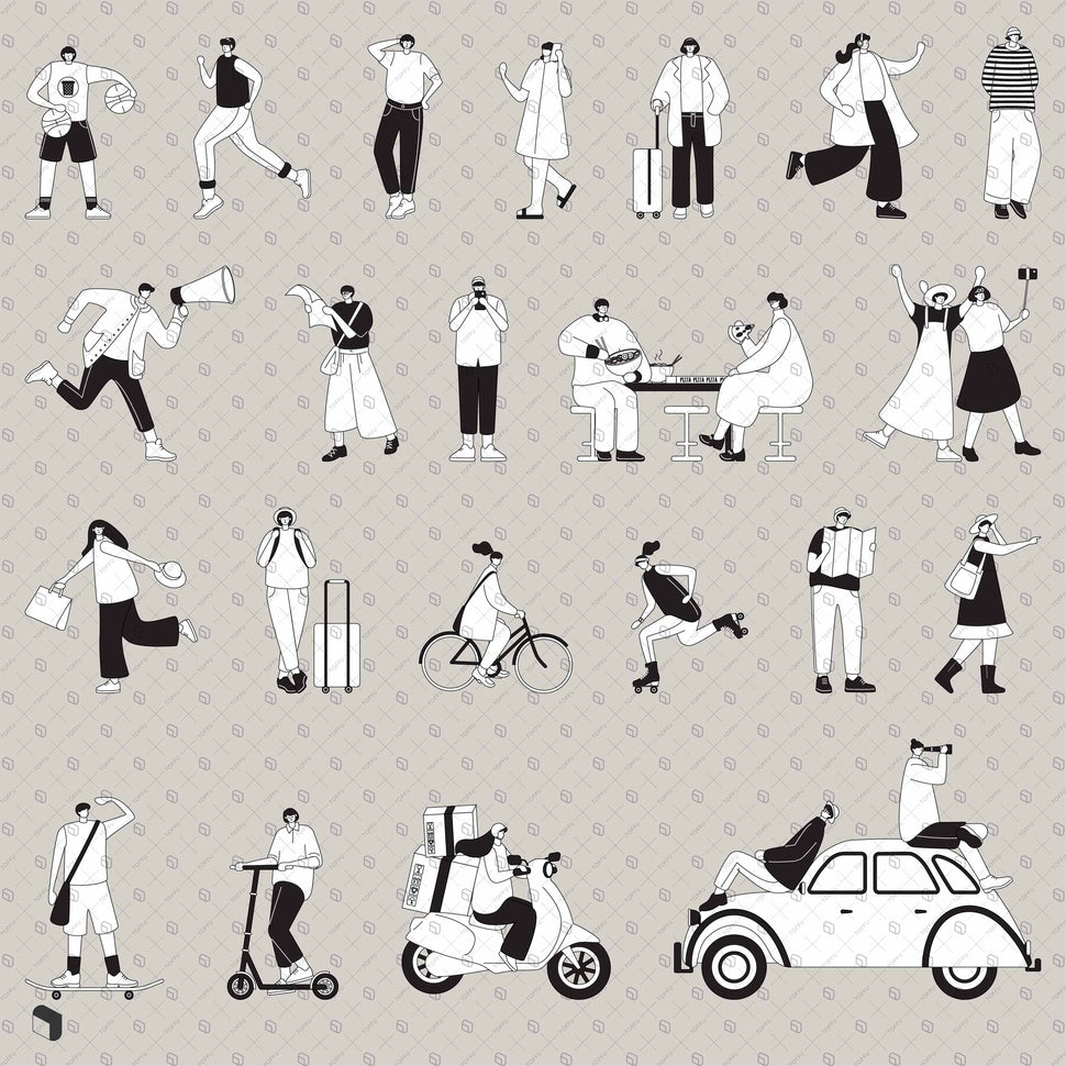 Flat Vector Normal People Urban 2 – Toffu Co