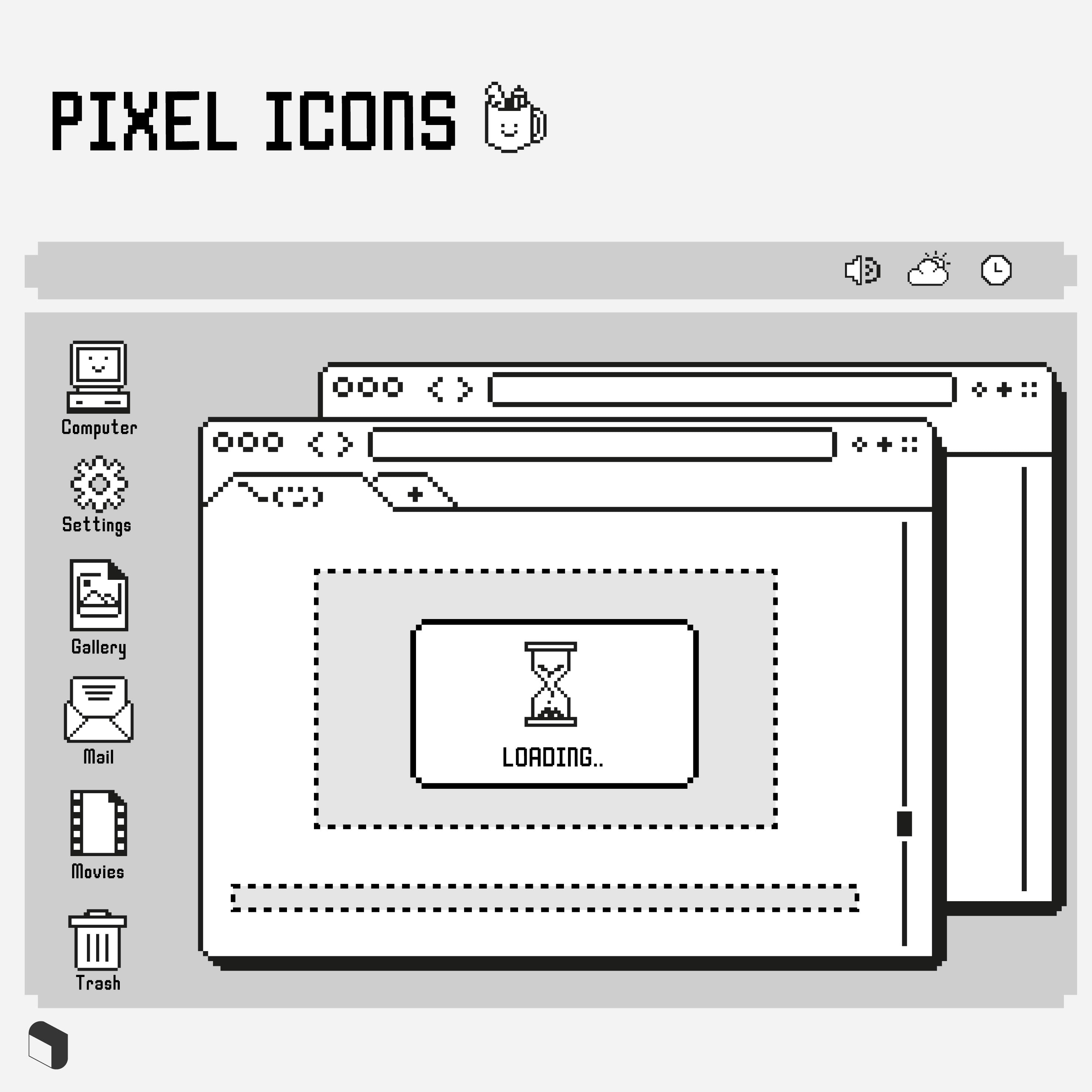 Flat Icon UI Pixels - Toffu Co