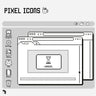 Flat Icon UI Pixels Digital Artwork drawings | Toffu Co