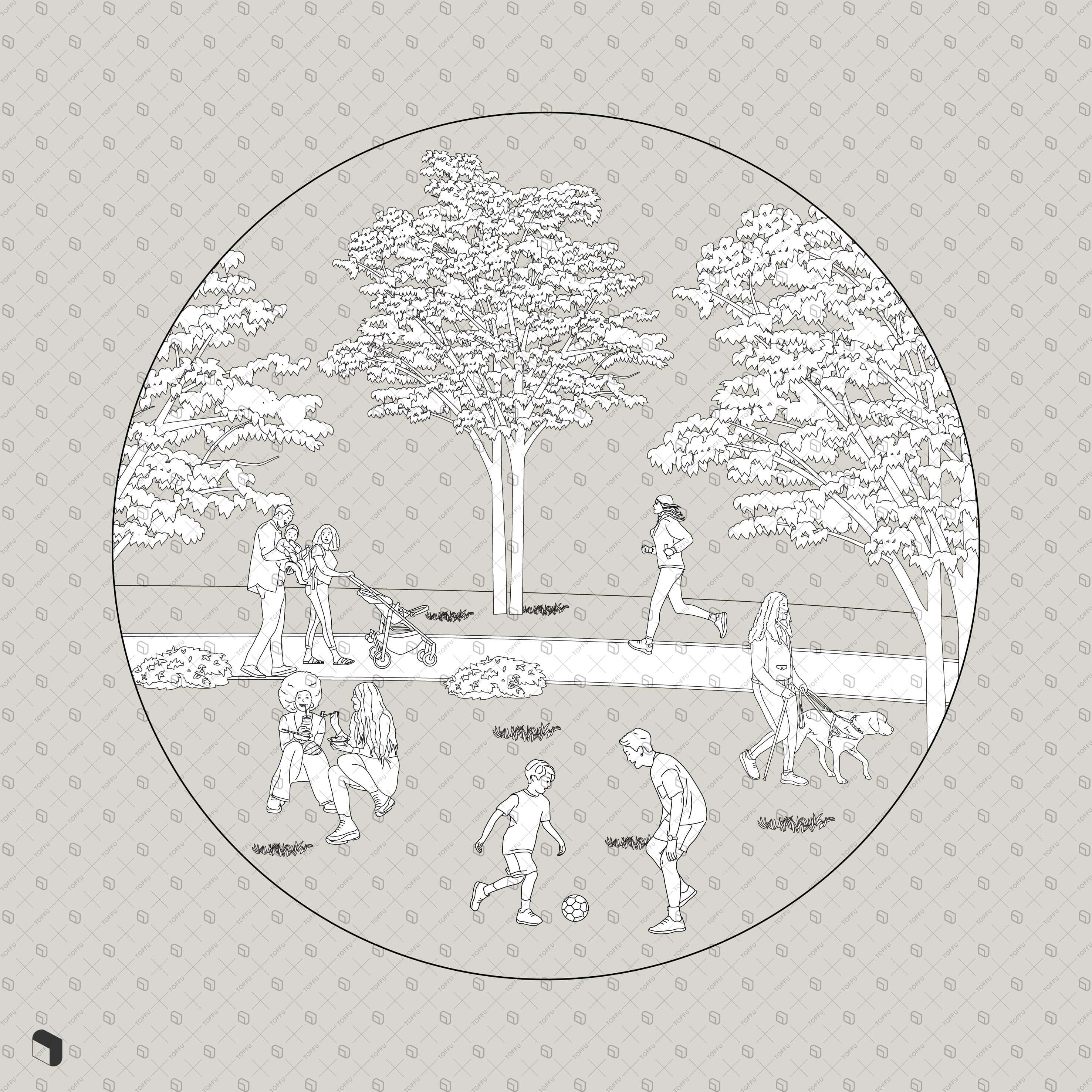 Flat Vector Freehand People 11 Digital Artwork drawings | Toffu Co