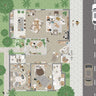 Flat Vector House Plan Top View Digital Artwork drawings | Toffu Co