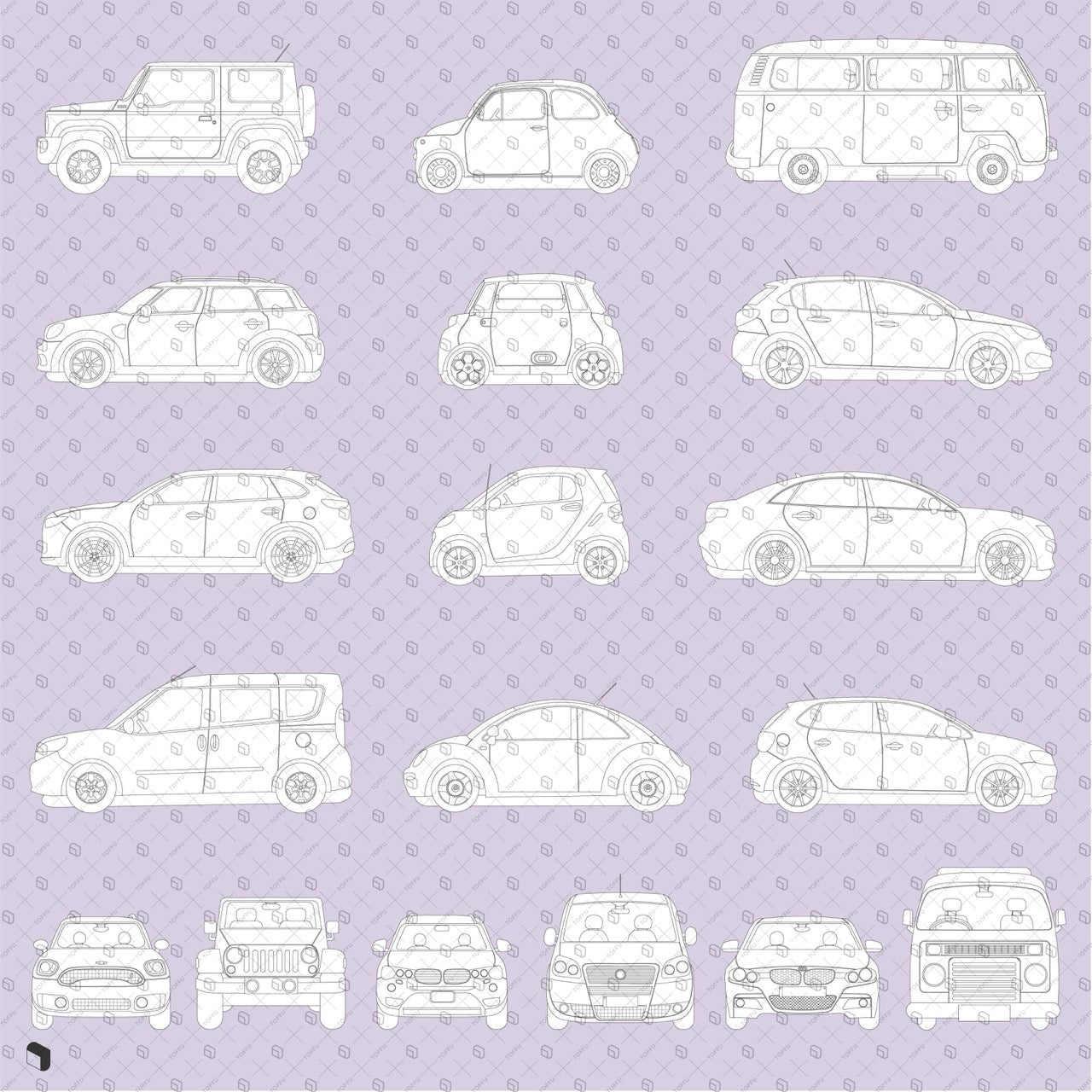 Flat Vector Cars PNG - Toffu Co