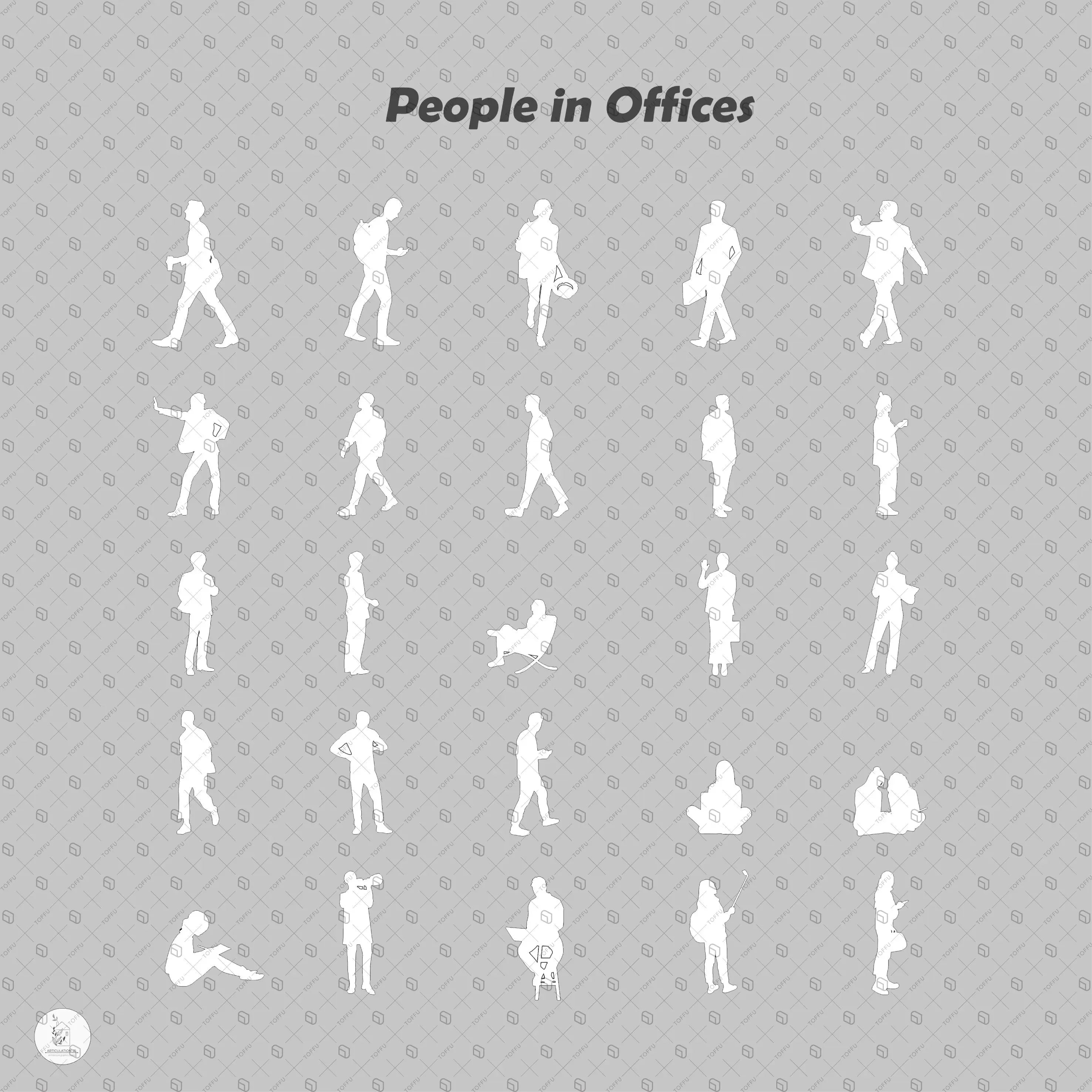 Photoshop Brush People In Offices Digital Artwork drawings | Toffu Co