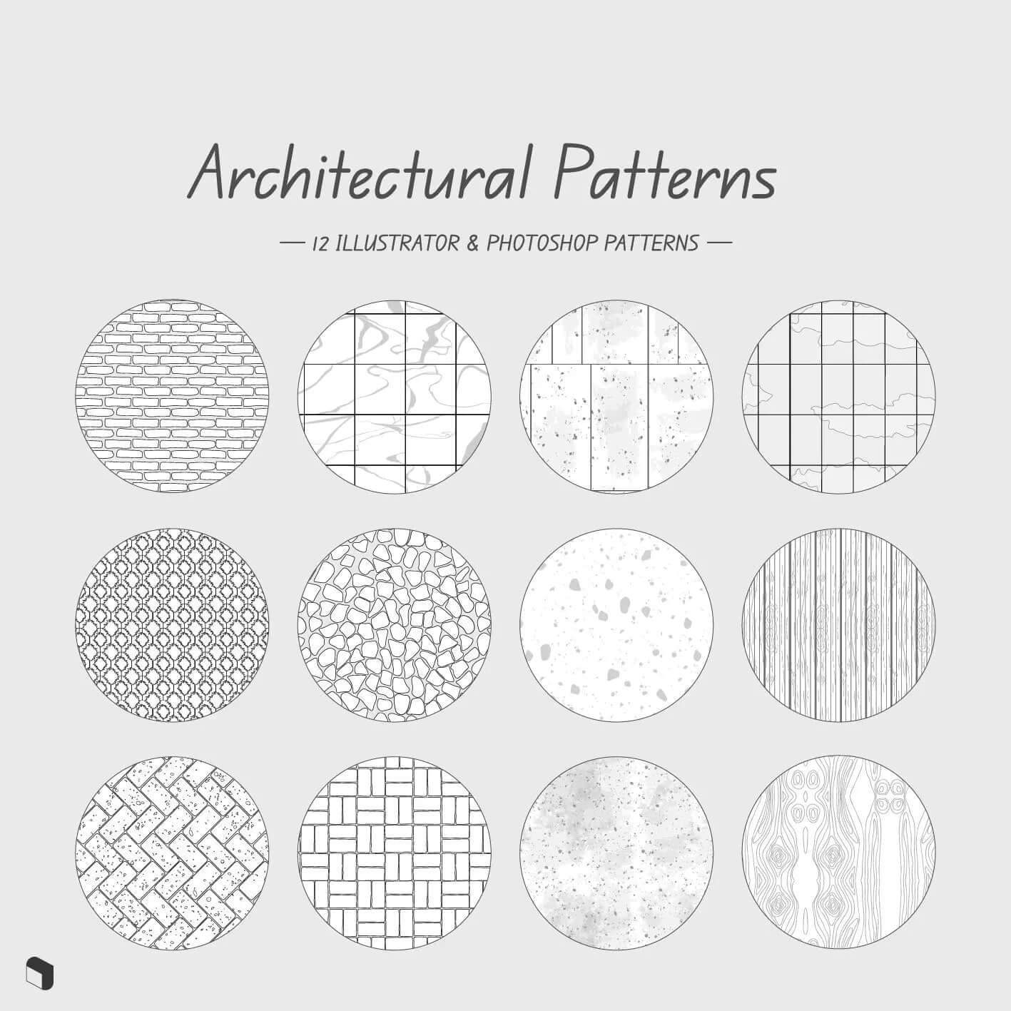 Swatch Architectural Patterns Digital Artwork drawings | Toffu Co