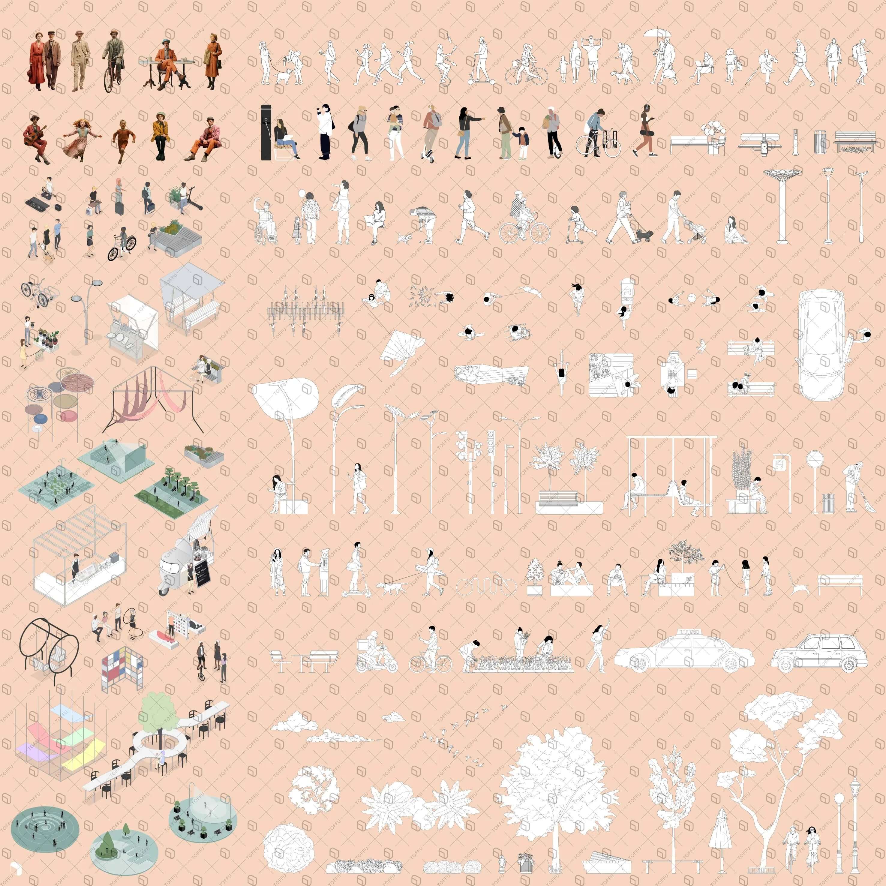 Tactical Urbanism Now 2024 Competition Kit Digital Artwork drawings | Toffu Co