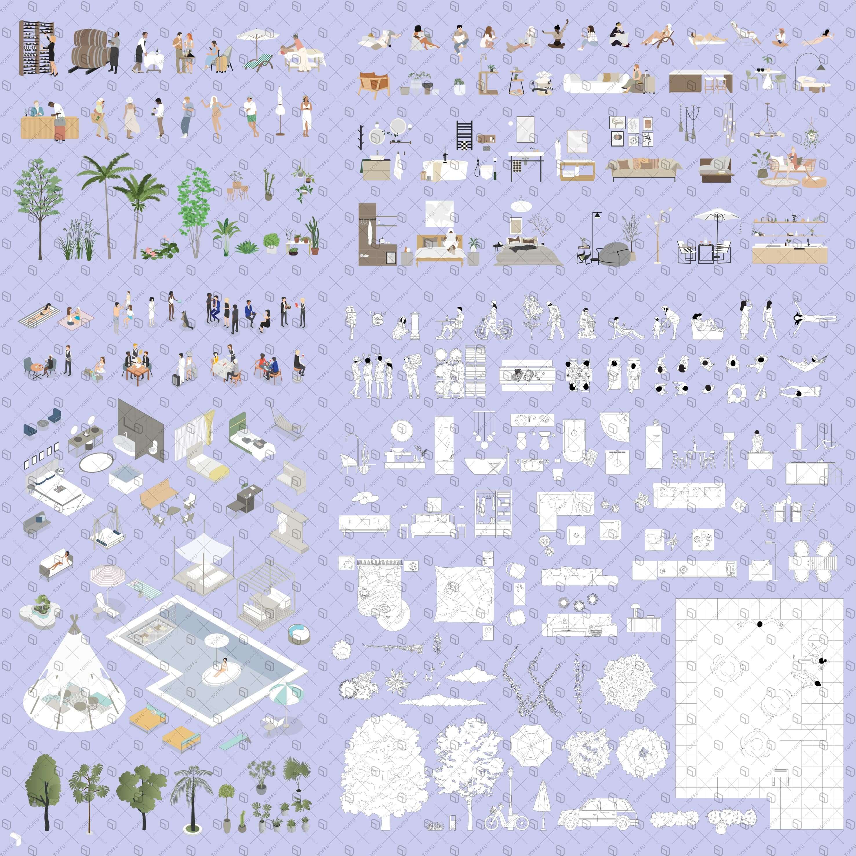 The Florence Hills Competition Kit Digital Artwork drawings | Toffu Co