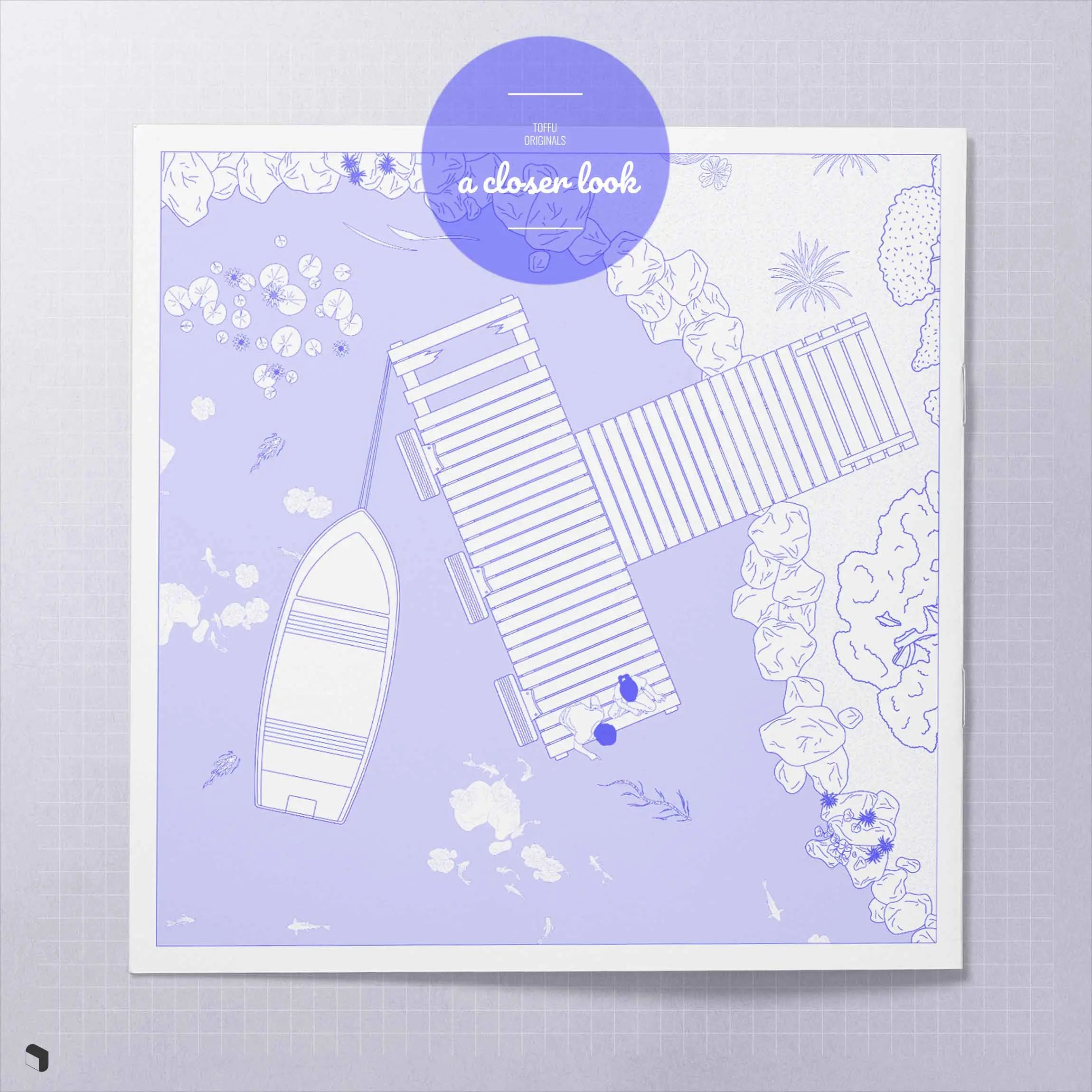 Cad Lake Top View Digital Artwork drawings | Toffu Co
