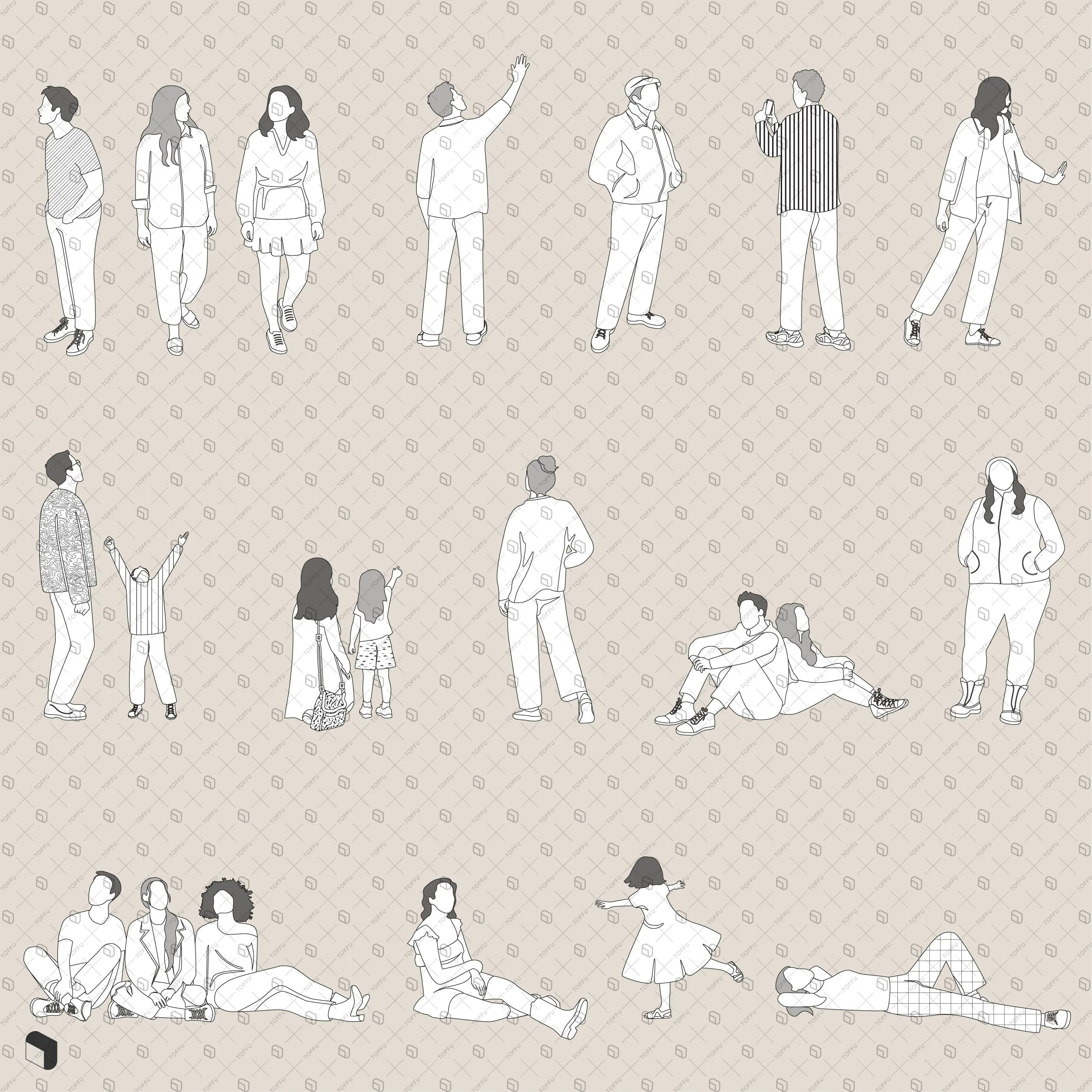 Flat Vector Immersive Art Digital Artwork drawings | Toffu Co