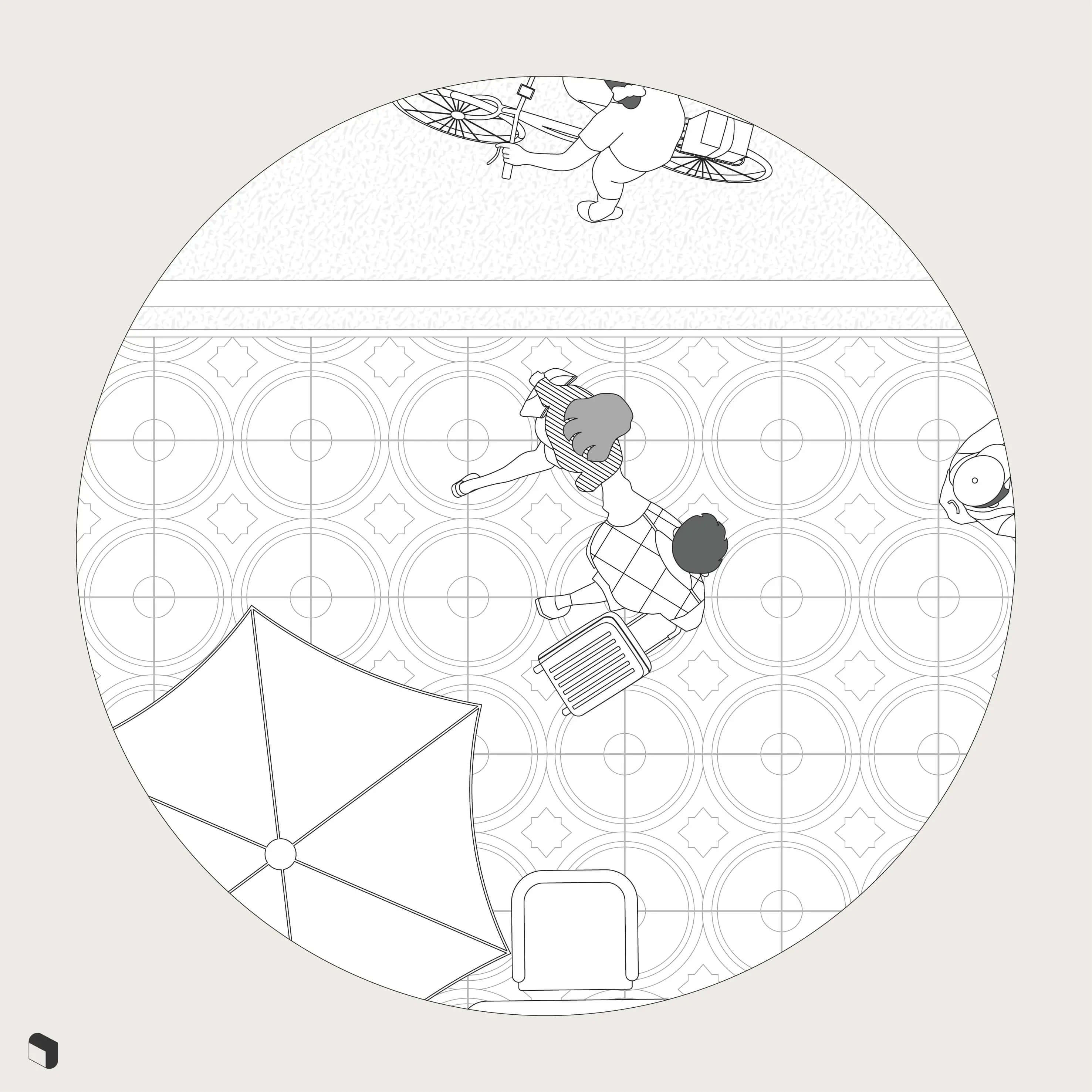 Swatch Decorative Outdoor Tile Patterns Digital Artwork drawings | Toffu Co