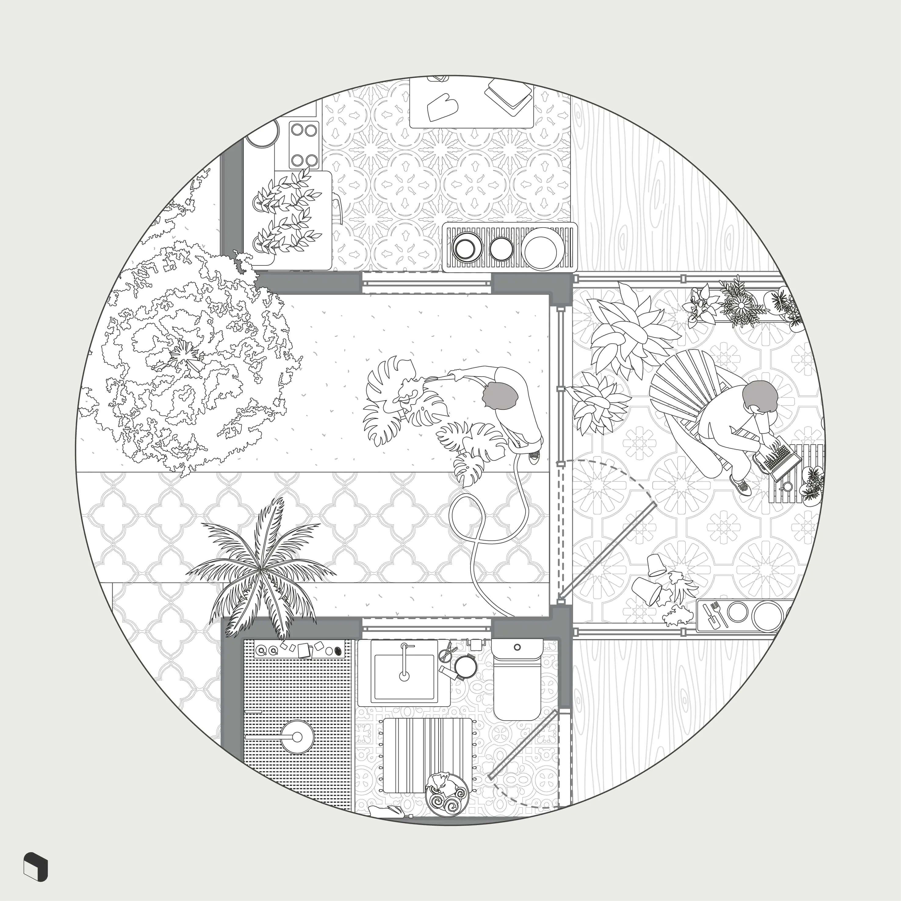 Swatch Decorative Tile Patterns Digital Artwork drawings | Toffu Co