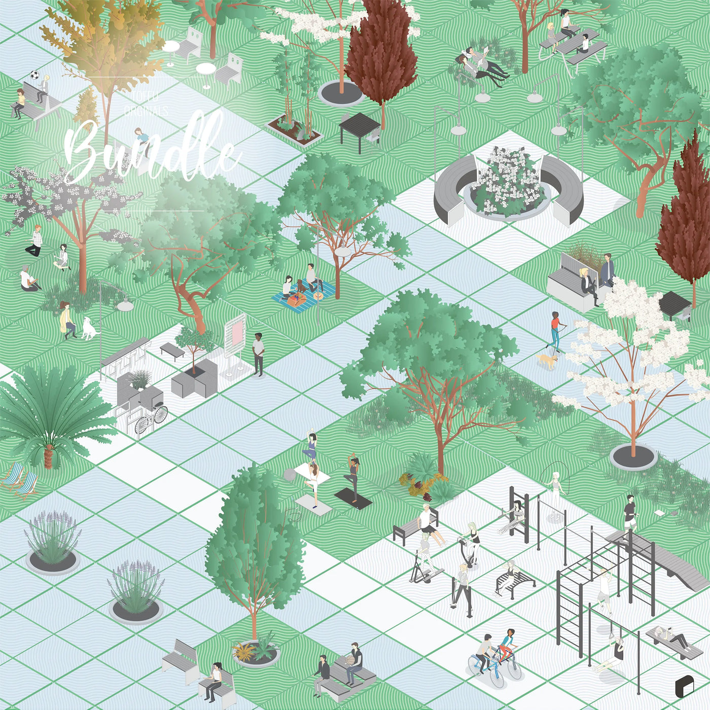 Axonometric Park Bundle Toffu Co