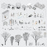 Axonometric Landscape Ilustration Creative Content Bundle PNG - Toffu Co