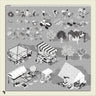 Axonometric Creator Farm Digital Artwork drawings | Toffu Co