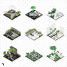 Axonometric Garden Landscape 2 PNG - Toffu Co