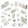 Axonometric Pottery & Ceramic Workshop Digital Artwork drawings | Toffu Co