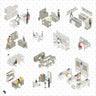 Axonometric Wood & Fabric Workshop Digital Artwork drawings | Toffu Co