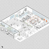Axonometric Sketch Office Digital Artwork drawings | Toffu Co