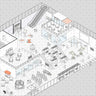 Axonometric Sketch Mall Digital Artwork drawings | Toffu Co