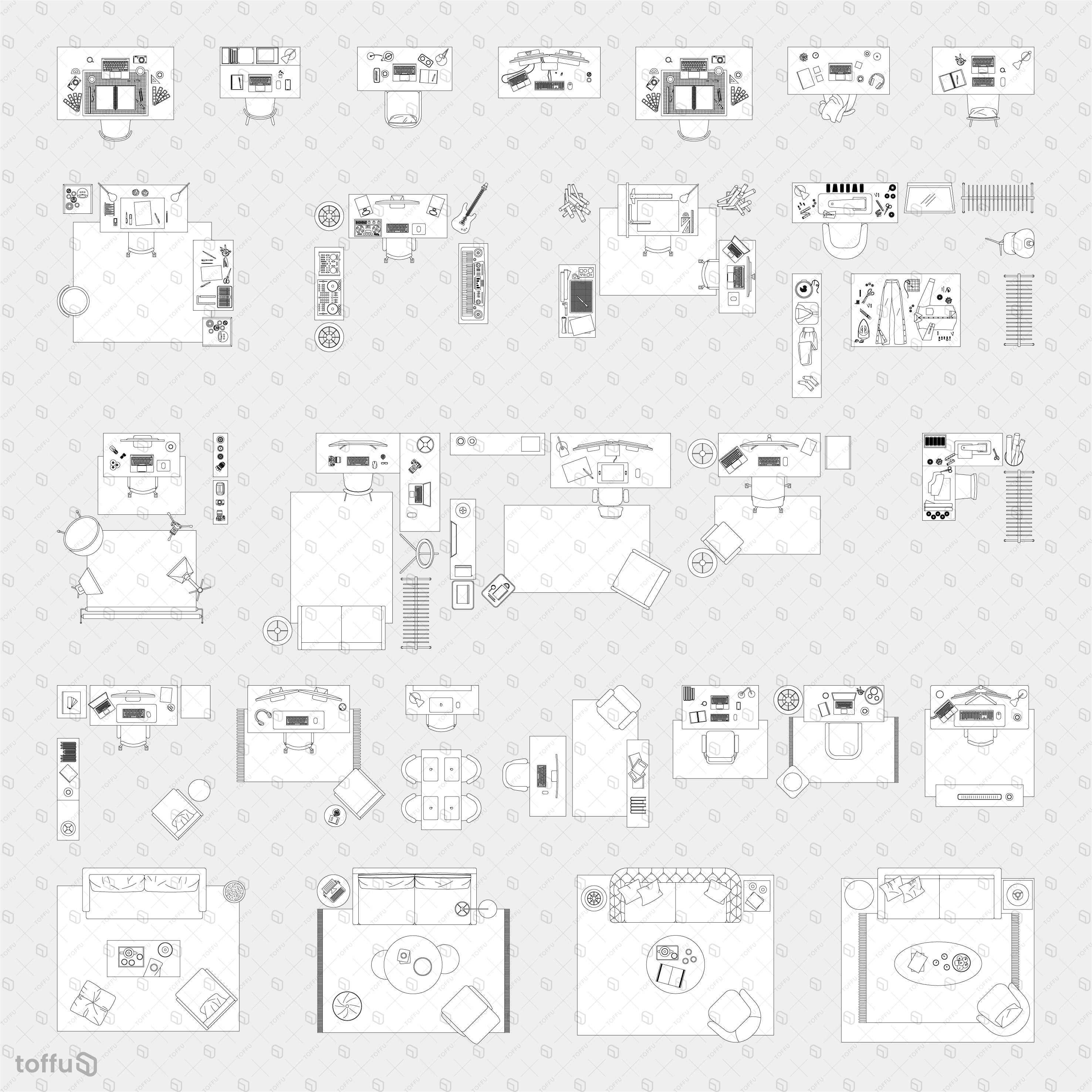 Cad Top View | Toffu Co