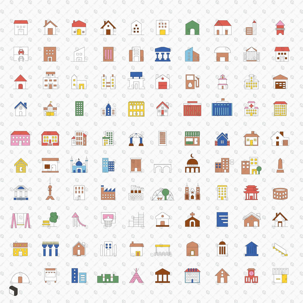Cad Icon Basic City Elements | Toffu Co