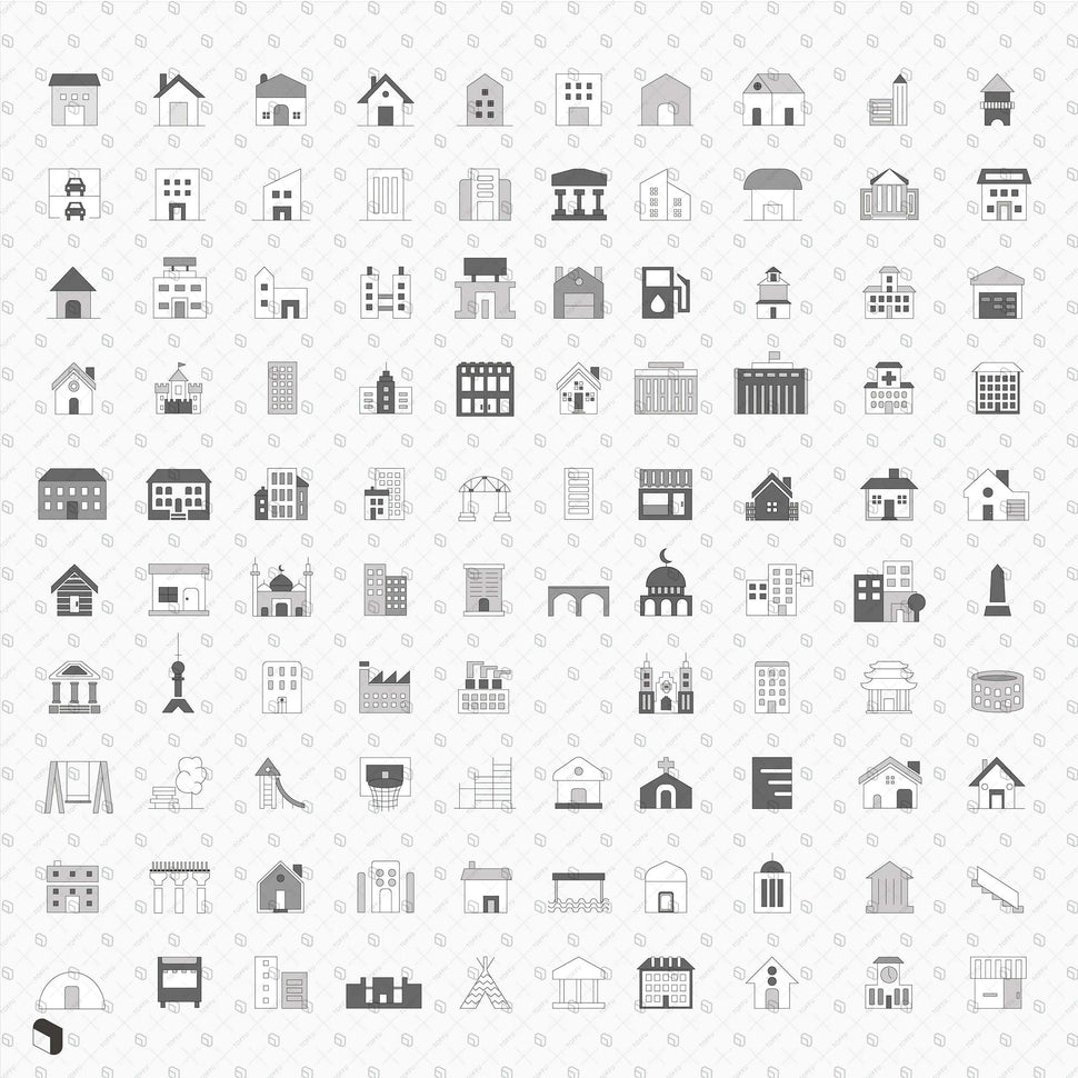 Cad Icon Basic City Elements | Toffu Co