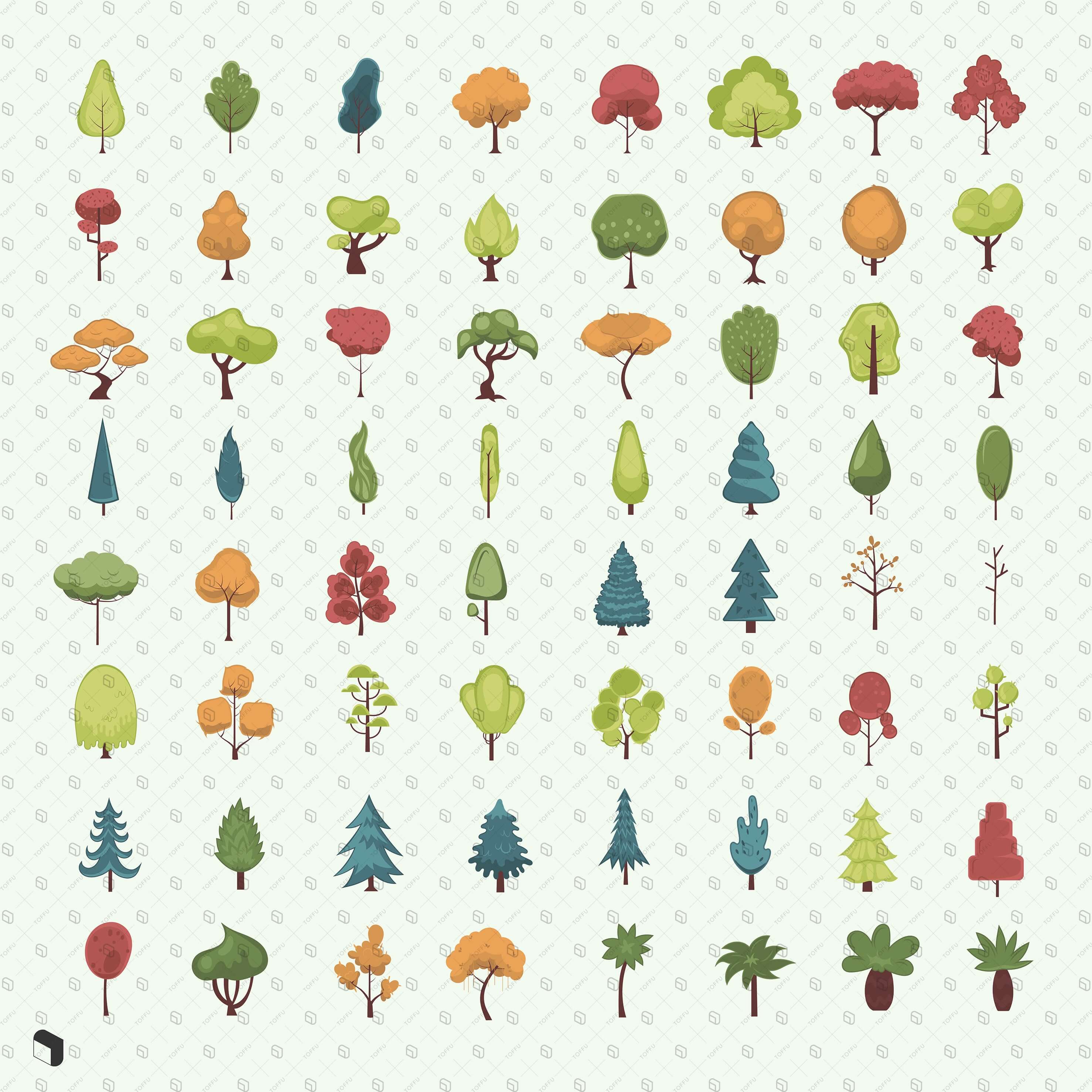 Flat Icon Trees 2 Computer Icons drawings | Toffu Co