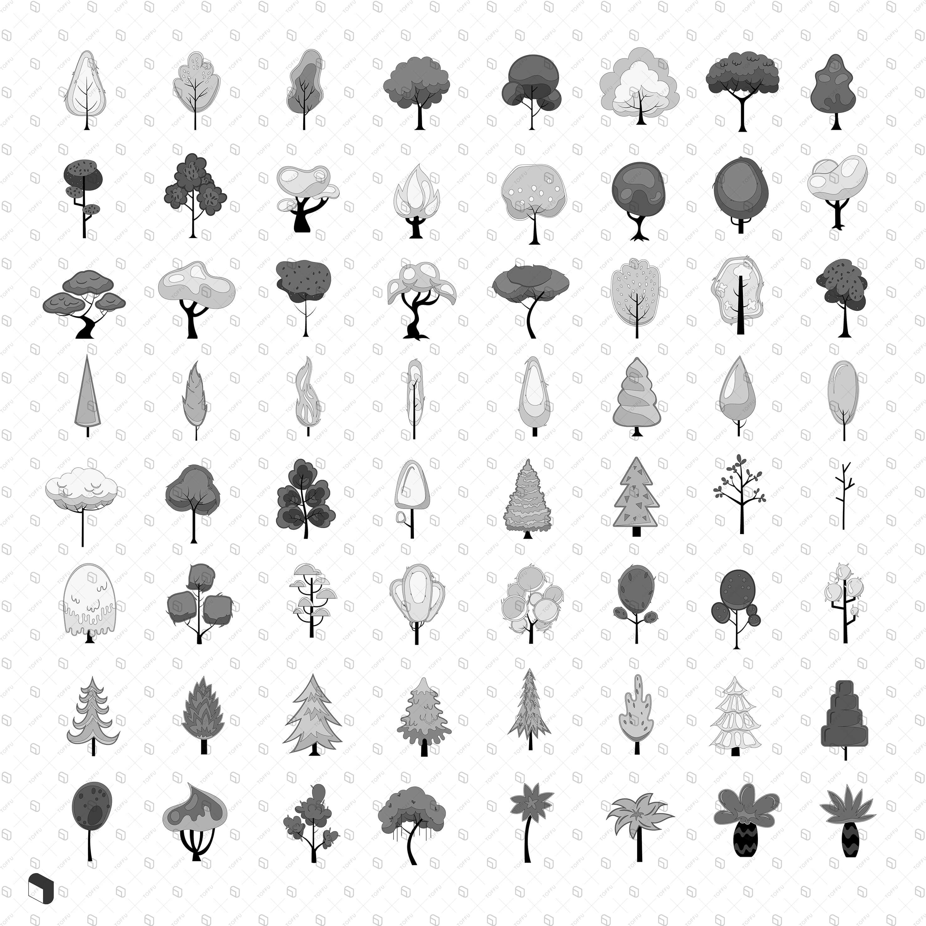Flat Icon Trees 2 Computer Icons drawings | Toffu Co