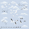 Flat Vector Clouds & Birds PNG - Toffu Co