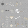 Flat Vector Pendant Lamps 2 Digital Artwork drawings | Toffu Co