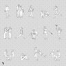 Flat Vector Freehand People 12 Digital Artwork drawings | Toffu Co