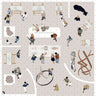Flat Vector Art Exhibition Top View Digital Artwork drawings | Toffu Co