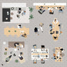 Flat Vector Coworking Top View Digital Artwork drawings | Toffu Co