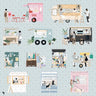 Flat Vector Market Stalls Digital Artwork drawings | Toffu Co