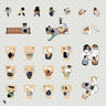 Flat Vector Students Top View Digital Artwork drawings | Toffu Co