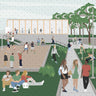 Flat Vector Youth Center Zone Digital Artwork drawings | Toffu Co