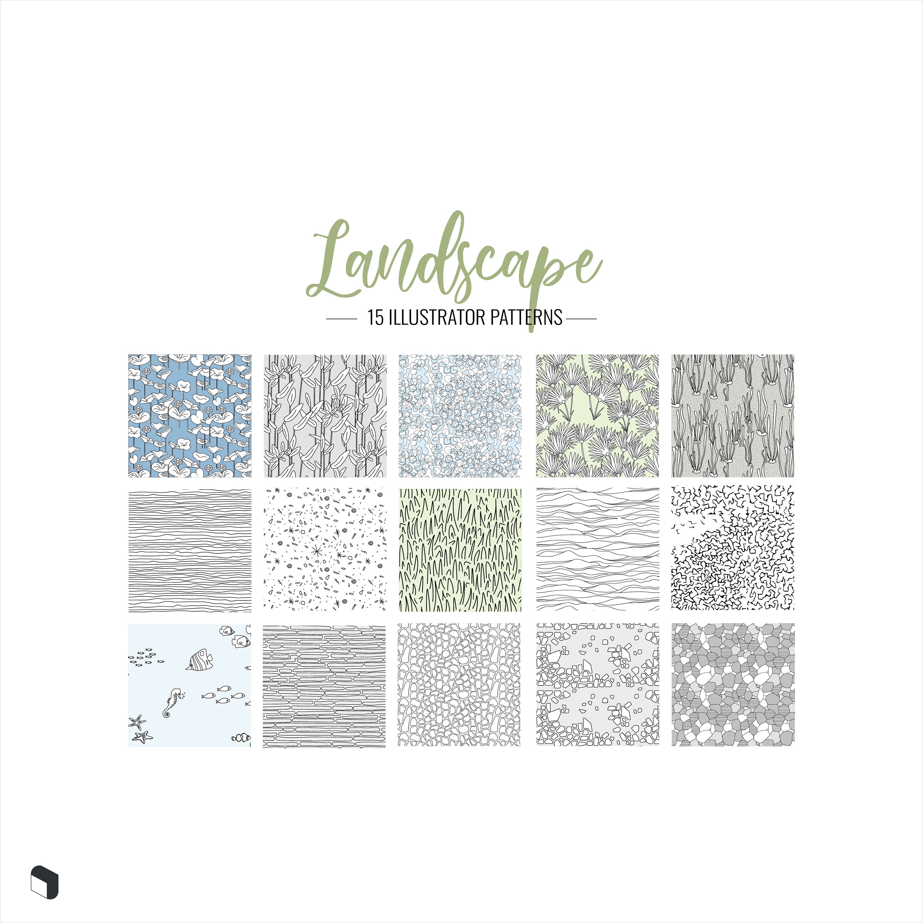 Swatch Landscape Patterns 4 PNG - Toffu Co