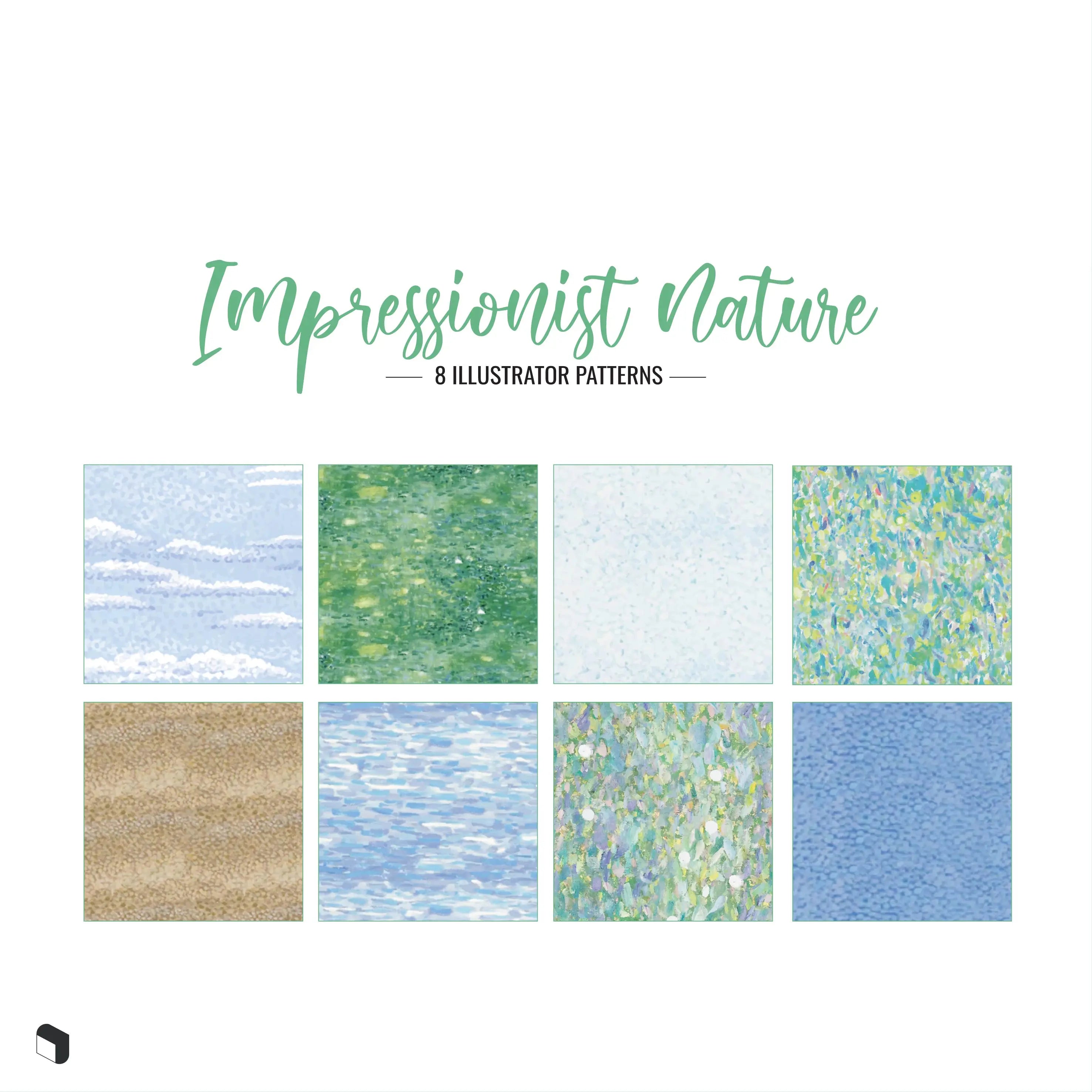 Swatch Impressionist Nature Patterns Digital Artwork drawings | Toffu Co