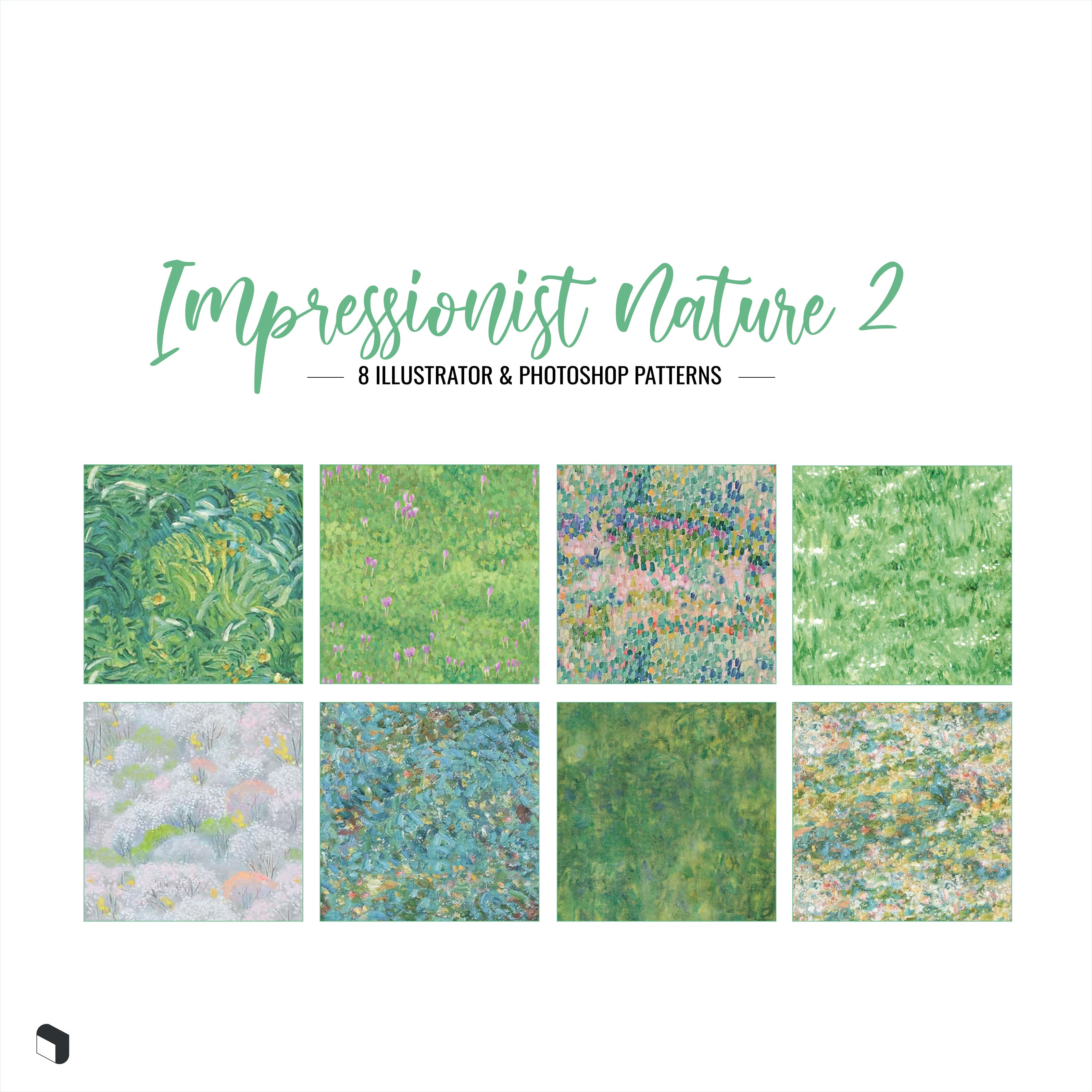Swatch Impressionist Nature Patterns 2 PNG - Toffu Co