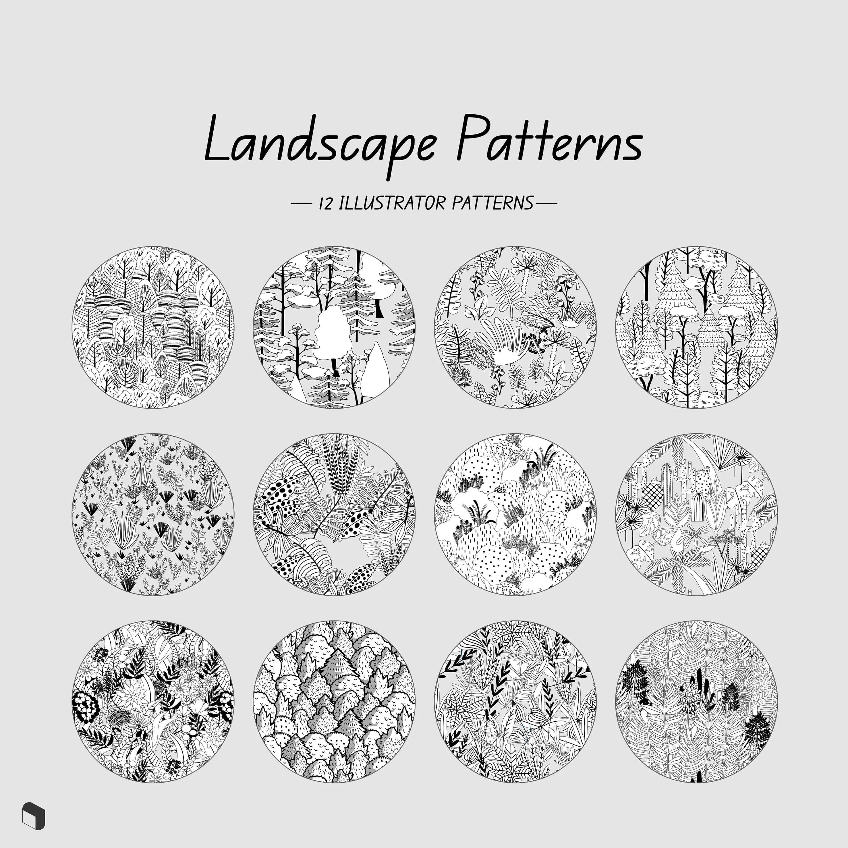 Swatch Colorful Landscape Patterns – Toffu Co
