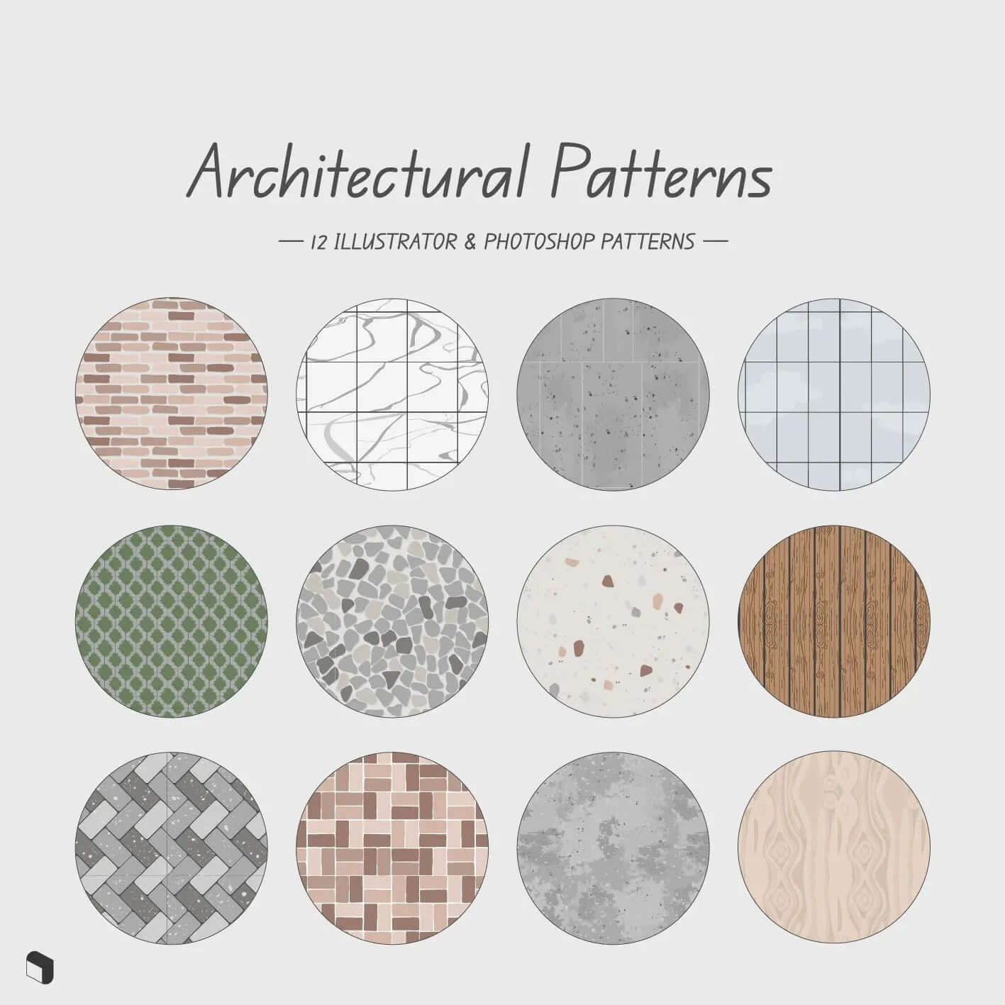 Swatch Architectural Patterns Digital Artwork drawings | Toffu Co