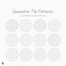 Swatch Geometric Tile Patterns Digital Artwork drawings | Toffu Co