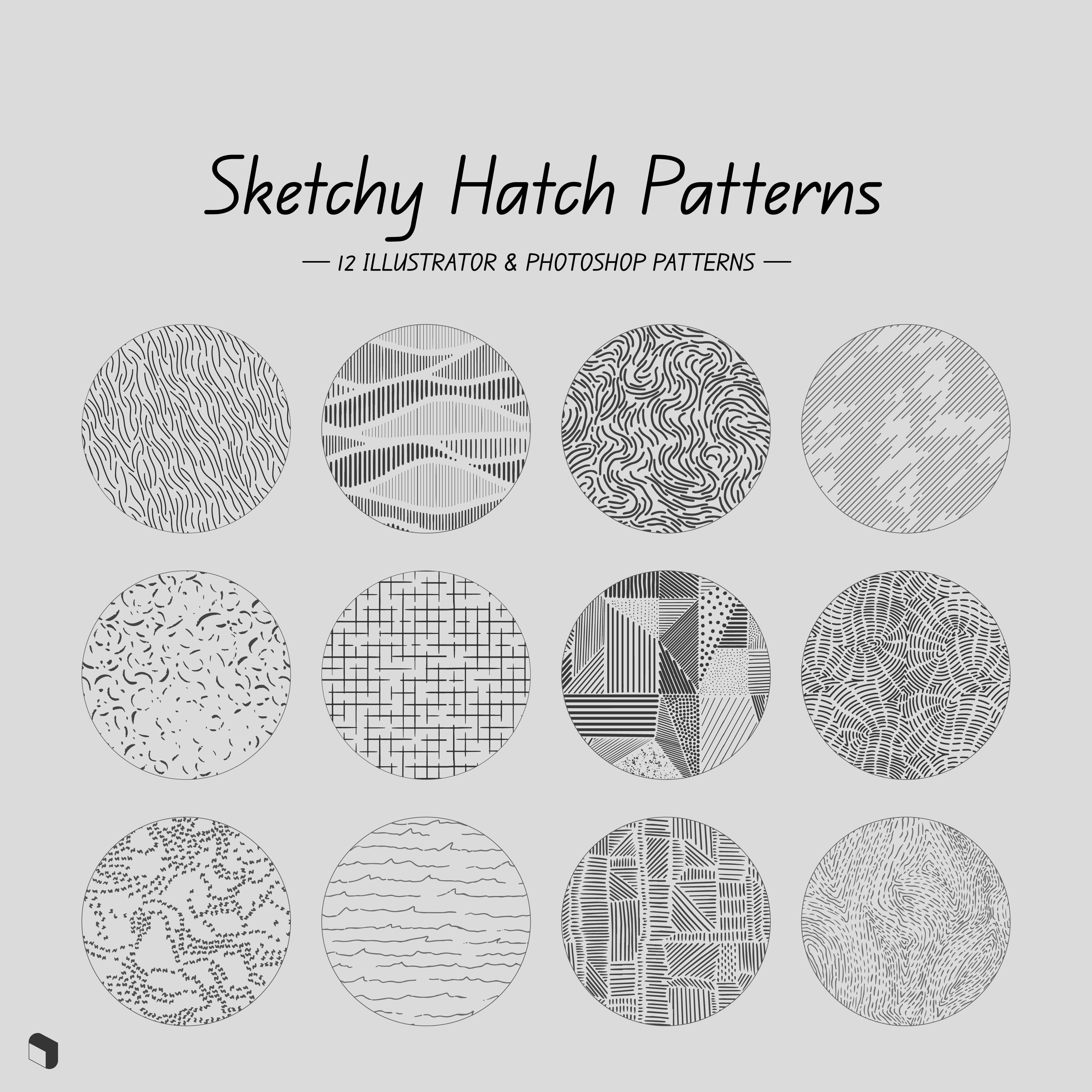 Swatch Sketchy Hatch Patterns PNG - Toffu Co