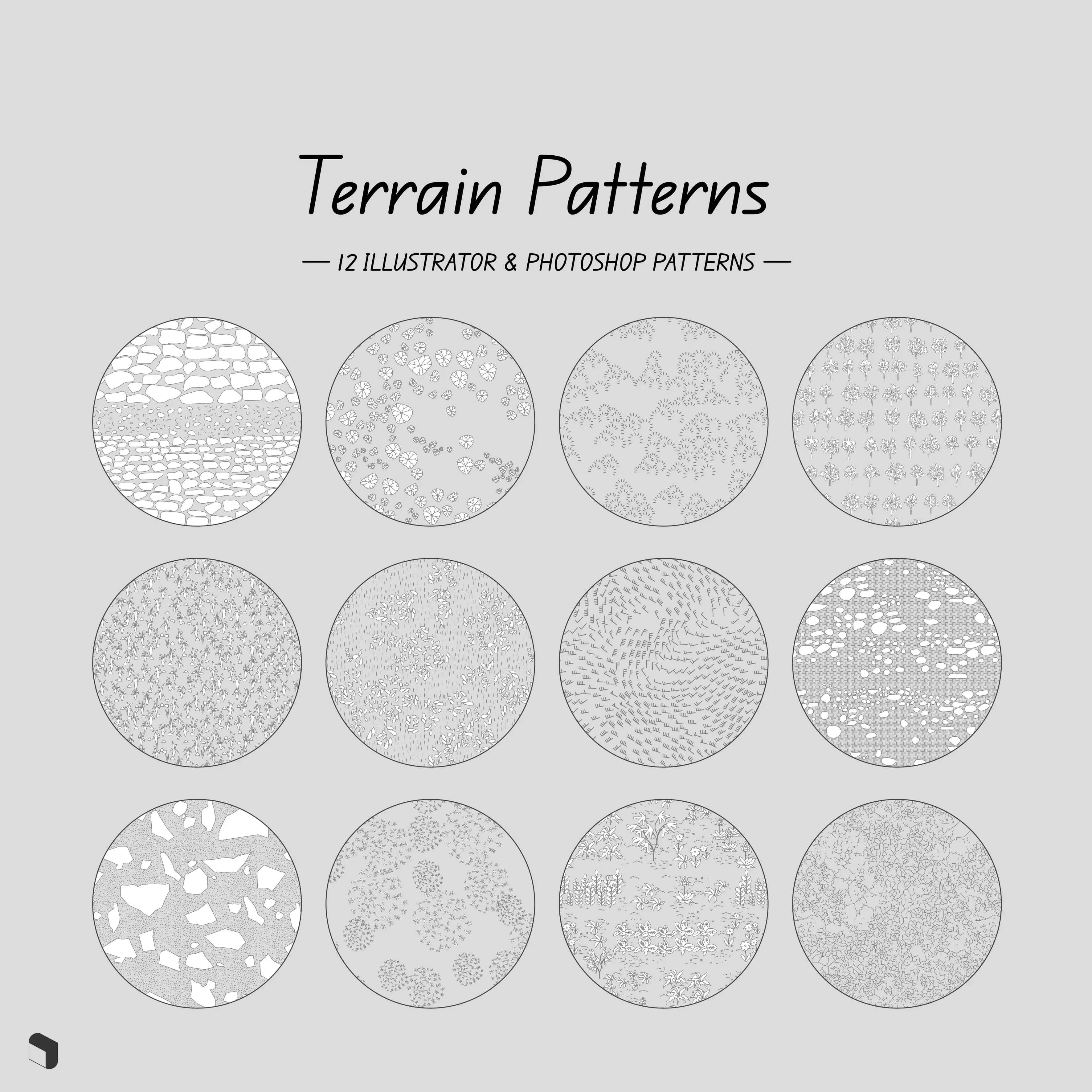 Swatch Terrain Patterns Digital Artwork drawings | Toffu Co