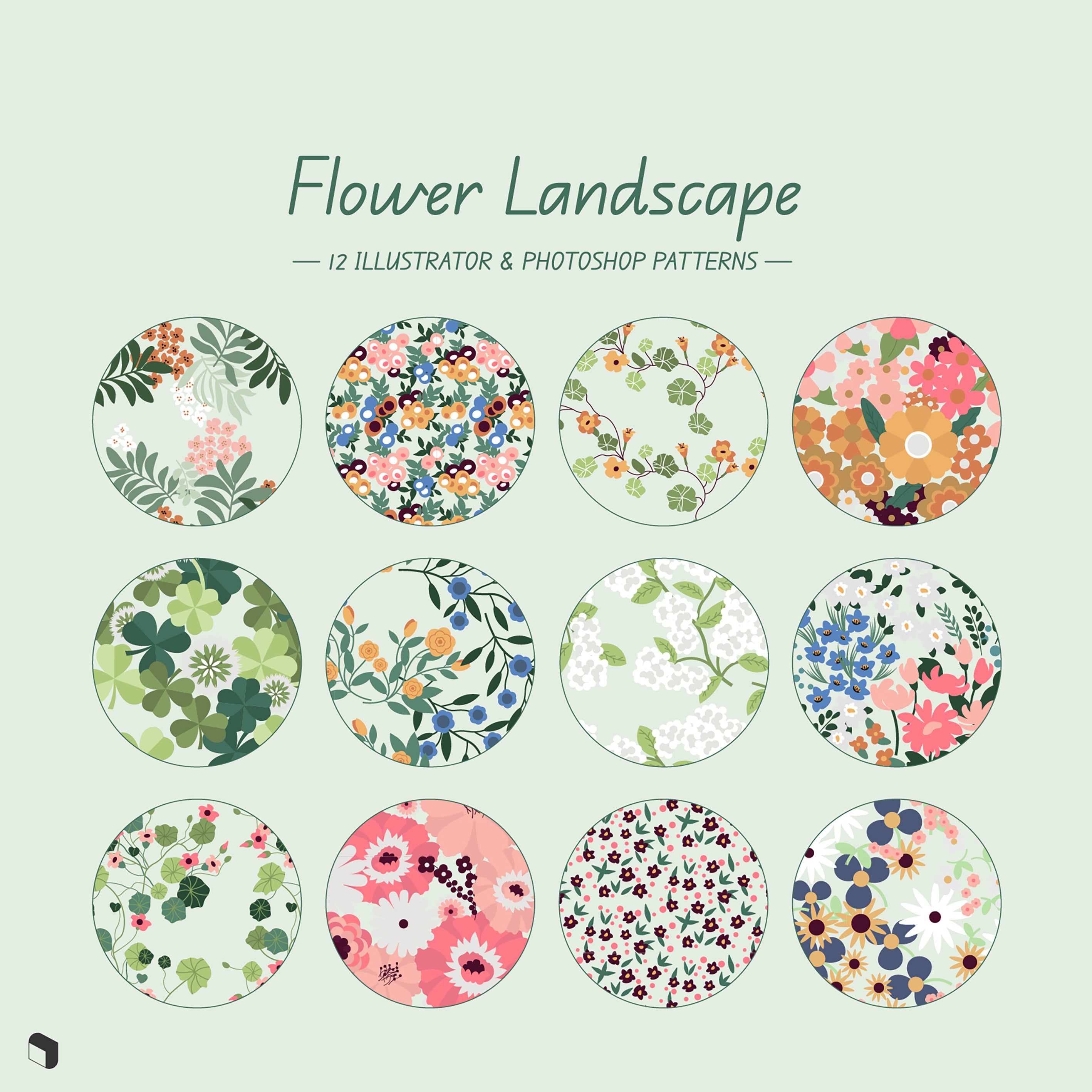 Swatch Flower Landscape Patterns PNG - Toffu Co