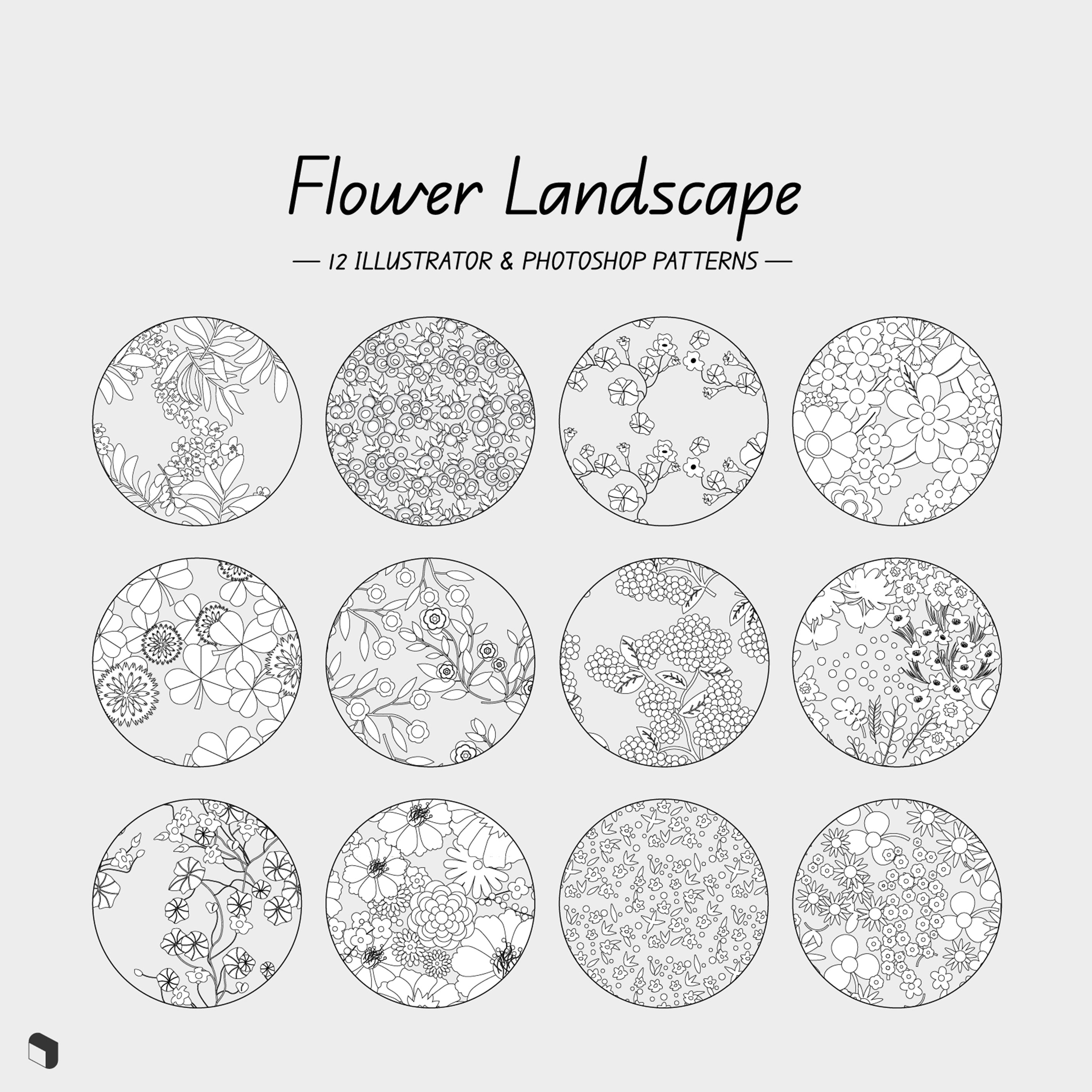 Swatch Flower Landscape Patterns PNG - Toffu Co