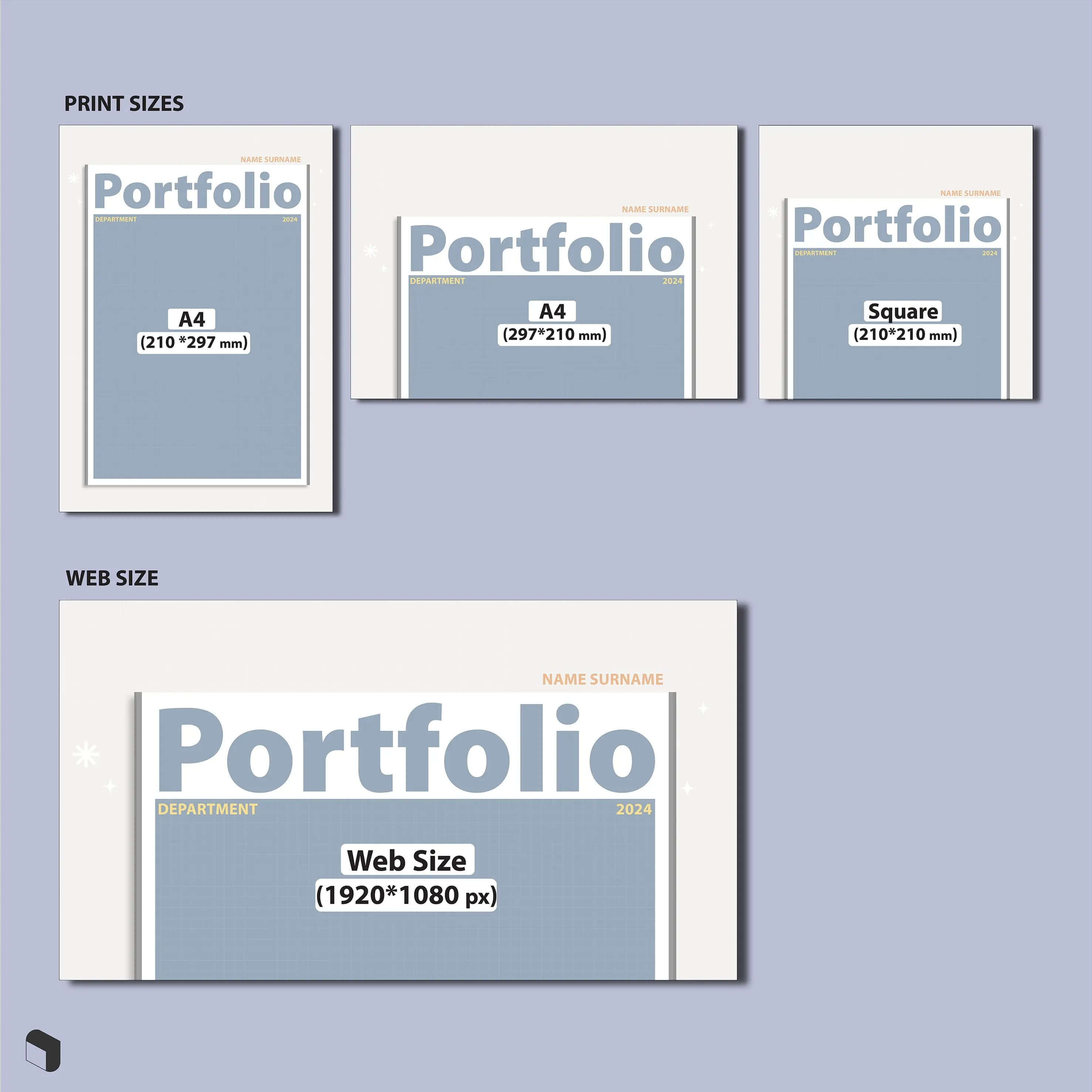 Design Portfolio Canva Template Digital Artwork drawings | Toffu Co